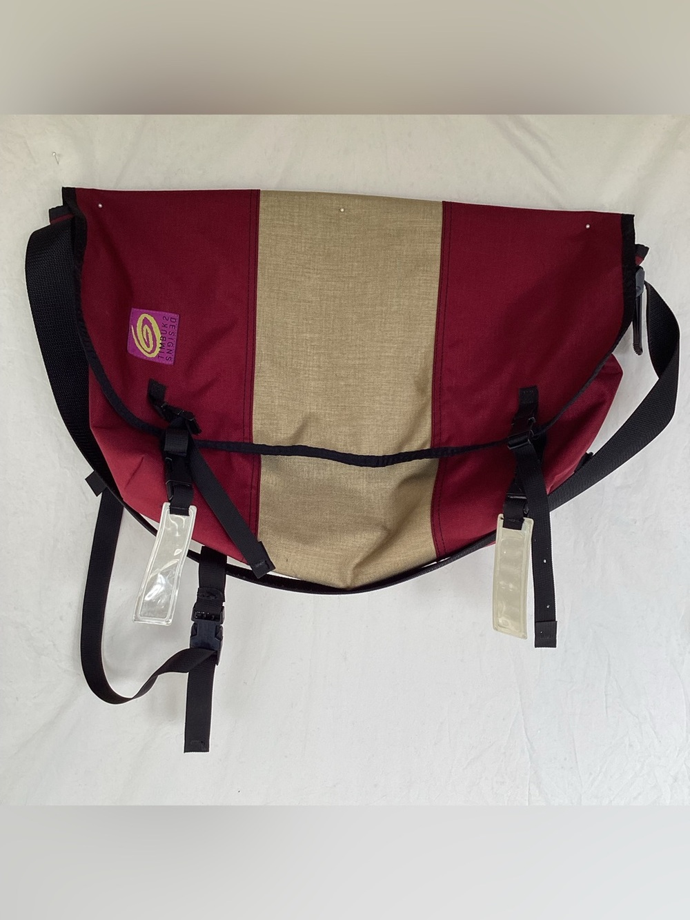 Vintage 1990s Timbuk2 designs Classic Three-Panel Messenger Bag Made in USA